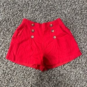 Forever 21 Red Button Shorts